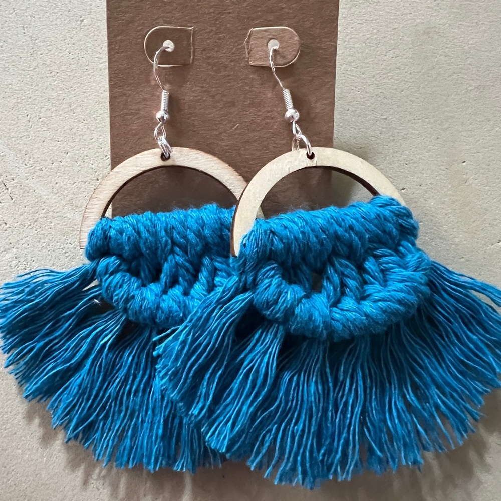 Handmade macramé earrings